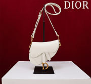 Colestore Dior Mini Soft Saddle Bag with Strap Latte Vintage Smooth Calfskin  20 x 14 x 6 cm - 1