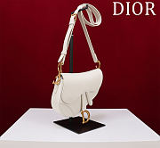 Colestore Dior Mini Soft Saddle Bag with Strap Latte Vintage Smooth Calfskin  20 x 14 x 6 cm - 2