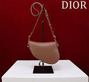 Colestore Dior Mini Soft Saddle Bag with Strap Camel Vintage Smooth Calfskin 20 x 14 x 6 cm - 4