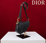 Colestore Dior Mini Soft Saddle Bag with Strap Black Smooth Calfskin  20 x 14 x 6 cm - 6
