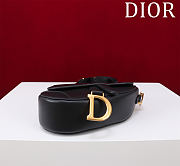 Colestore Dior Mini Soft Saddle Bag with Strap Black Smooth Calfskin  20 x 14 x 6 cm - 5