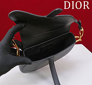 Colestore Dior Mini Soft Saddle Bag with Strap Black Smooth Calfskin  20 x 14 x 6 cm - 3