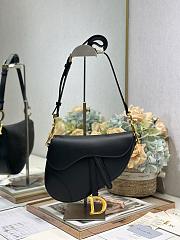 Colestore Dior Medium Soft Saddle Bag with Strap Black Vintage Smooth Calfskin 24 x 20 x 7 cm - 1