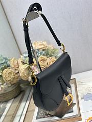 Colestore Dior Medium Soft Saddle Bag with Strap Black Vintage Smooth Calfskin 24 x 20 x 7 cm - 6