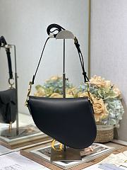 Colestore Dior Medium Soft Saddle Bag with Strap Black Vintage Smooth Calfskin 24 x 20 x 7 cm - 3