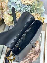 Colestore Dior Medium Soft Saddle Bag with Strap Black Vintage Smooth Calfskin 24 x 20 x 7 cm - 2