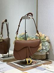 Colestore Dior Medium Soft Saddle Bag with Strap Brown Vintage Smooth Calfskin 24 x 20 x 7 cm - 1