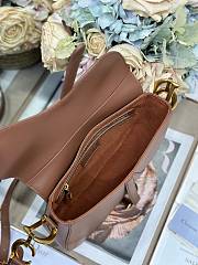 Colestore Dior Medium Soft Saddle Bag with Strap Brown Vintage Smooth Calfskin 24 x 20 x 7 cm - 4