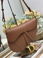 Colestore Dior Medium Soft Saddle Bag with Strap Brown Vintage Smooth Calfskin 24 x 20 x 7 cm - 5