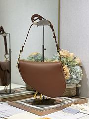 Colestore Dior Medium Soft Saddle Bag with Strap Brown Vintage Smooth Calfskin 24 x 20 x 7 cm - 6