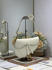 Colestore Dior Medium Soft Saddle Bag with Strap Latte Vintage Smooth Calfskin 24 x 20 x 7 cm - 1