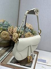 Colestore Dior Medium Soft Saddle Bag with Strap Latte Vintage Smooth Calfskin 24 x 20 x 7 cm - 5