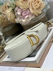 Colestore Dior Medium Soft Saddle Bag with Strap Latte Vintage Smooth Calfskin 24 x 20 x 7 cm - 4