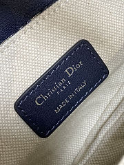 Colestore Dior Mini Saddle Bag with Strap Blue Dior Oblique Jacquard and Smooth Calfskin 19 x 15 x 6 cm - 4