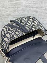 Colestore Dior Medium Saddle Bag with Strap Blue Dior Oblique Jacquard and Smooth Calfskin 24 x 18 x 6 cm - 3