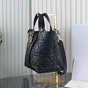 Colestore Dior Medium Dior Toujours Vertical Tote Bag Black Macrocannage Calfskin 20x18.5x22cm - 6