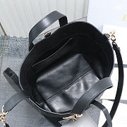 Colestore Dior Medium Dior Toujours Vertical Tote Bag Black Macrocannage Calfskin 20x18.5x22cm - 5