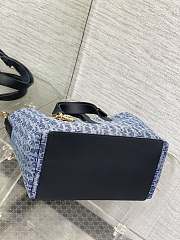 Colestore Dior Medium Dior Toujours Bag Blue Denim Dior Oblique Jacquard 28.5x19x21cm - 2