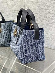 Colestore Dior Medium Dior Toujours Bag Blue Denim Dior Oblique Jacquard 28.5x19x21cm - 3