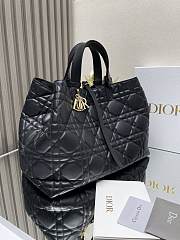 Colestore Dior Large Dior Toujours Bag Black Macrocannage Calfskin  37 x 27 x 21 cm - 5