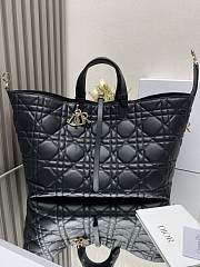 Colestore Dior Large Dior Toujours Bag Black Macrocannage Calfskin  37 x 27 x 21 cm - 3