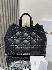 Colestore Dior Large Dior Toujours Bag Black Macrocannage Calfskin  37 x 27 x 21 cm - 2