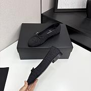 Colestore Chanel Ballerina Shoes Embroidered Fabric & Grosgrain Fabric Black - 3