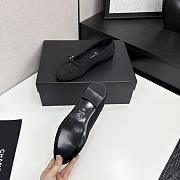 Colestore Chanel Ballerina Shoes Embroidered Fabric & Grosgrain Fabric Black - 5
