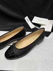 Colestore Chanel Ballerina Shoes Lambskin & Glossy Calfskin Black - 5