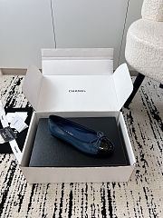 Colestore Chanel Ballerina Shoes Glossy calfskin Navy Blue & Black - 4