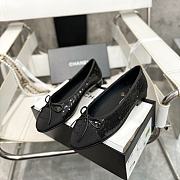 Colestore Chanel Ballerina Shoes Sequin & Grosgrain Black - 1