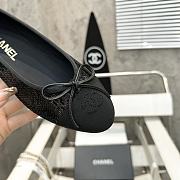 Colestore Chanel Ballerina Shoes Sequin & Grosgrain Black - 2