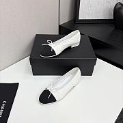 Colestore Chanel Ballerina Shoes Embroidered Fabric & Grosgrain Fabric Black & White - 5