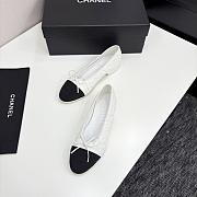 Colestore Chanel Ballerina Shoes Embroidered Fabric & Grosgrain Fabric Black & White - 2