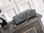 Colestore Chanel Vanity with Chain Grained Shiny Calfskin & Gold-Tone Metal Dark Grey 17x19.5x5cm - 5