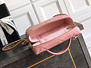 Colestore Chanel Vanity with Chain Grained Shiny Calfskin & Gold-Tone Metal Light Pink 17x19.5x5cm - 5
