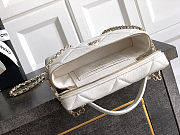 Colestore Chanel Vanity with Chain Grained Shiny Calfskin & Gold-Tone Metal White 17x19.5x5cm - 6