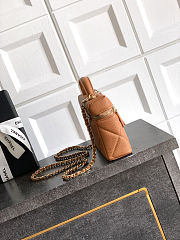 Colestore Chanel Vanity with Chain Grained Shiny Calfskin & Gold-Tone Metal Caramel 17x19.5x5cm - 4
