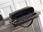Colestore Chanel Vanity with Chain Grained Shiny Calfskin & Gold-Tone Metal Black 17x19.5x5cm - 5