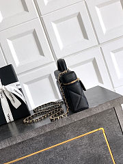 Colestore Chanel Vanity with Chain Grained Shiny Calfskin & Gold-Tone Metal Black 17x19.5x5cm - 2
