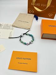 Colestore Louis Vuitton Beads Gunmetal Tone Cord Bracelet  - 6