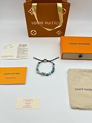 Colestore Louis Vuitton Beads Gunmetal Tone Cord Bracelet  - 5