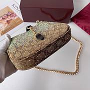 Colestore Gucci Jackie Notte Trummed Crystal Embellished Small Shoulder Bag 19.5x18x3.5 cm - 3