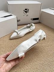 Colestore Chanel Ballerina Shoes Silk Satin Fabric White - 4