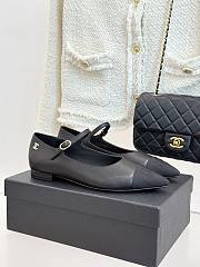 Colestore Chanel Mary Janes Lambskin & Grosgrain Black - 1