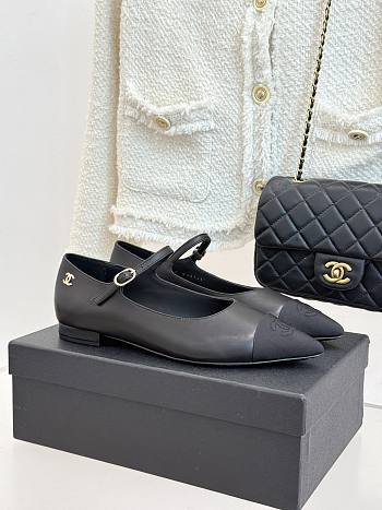 Colestore Chanel Mary Janes Lambskin & Grosgrain Black