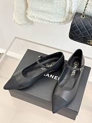 Colestore Chanel Mary Janes Lambskin & Grosgrain Black - 6