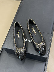 Colestore Chanel Ballerina Shoes Lambskin & Glossy Calfskin Black 1.5cm - 6