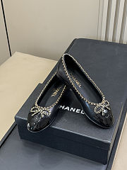 Colestore Chanel Ballerina Shoes Lambskin & Glossy Calfskin Black 1.5cm - 2