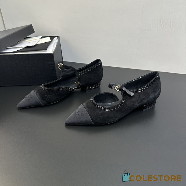 Colestore Chanel Mary Janes Satin, Glitter & Grosgrain Black - 1